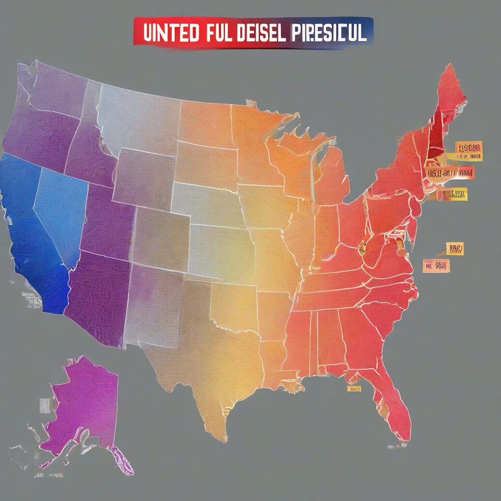 Map of US Diesel Fuel Prices