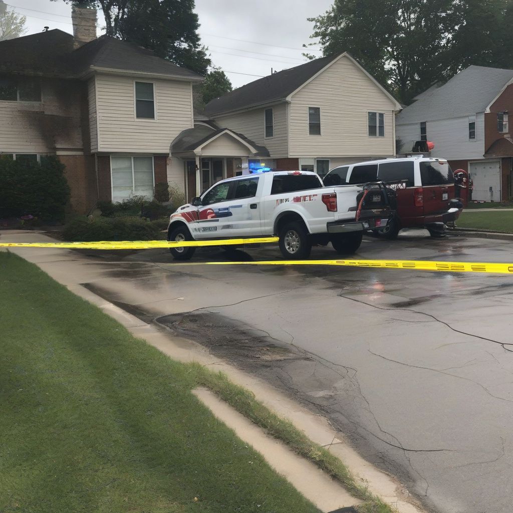 Gas leak outside a residential house