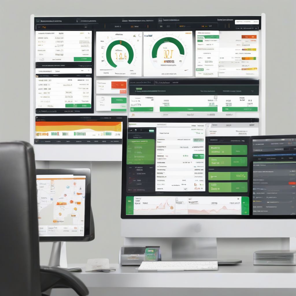 Modern gas station software dashboard