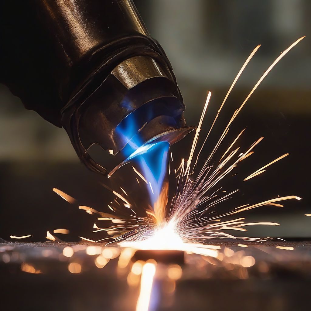 Welding torch in action